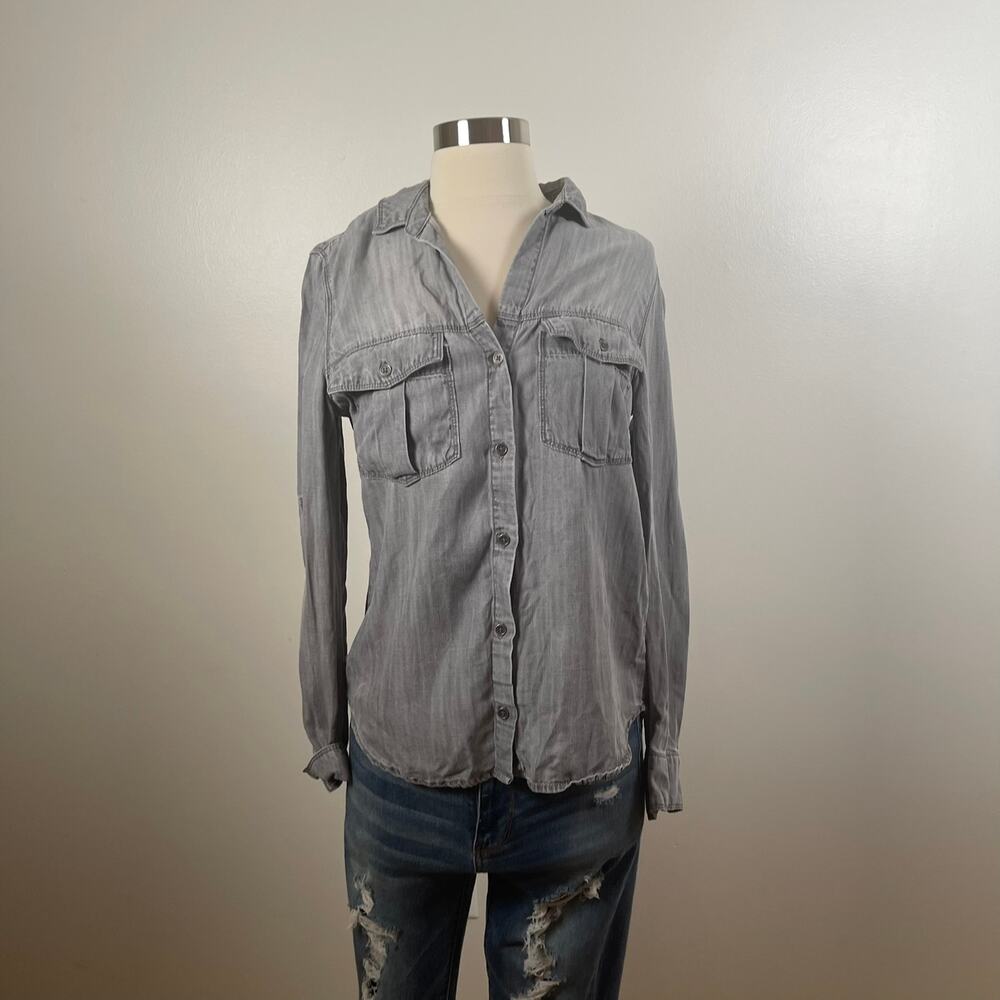 Cloth & Stone • Stone Washed Gray Button Up Long Sleeve